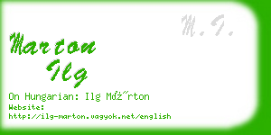 marton ilg business card